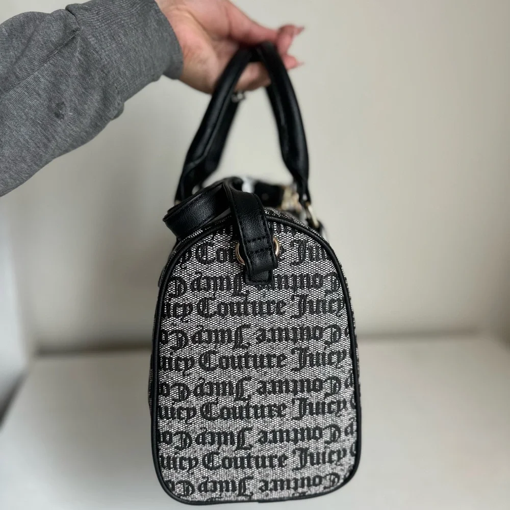 Juicy Couture Black Beige/ Liquorice Freshly Picked Satchel - Picture 2 of 4